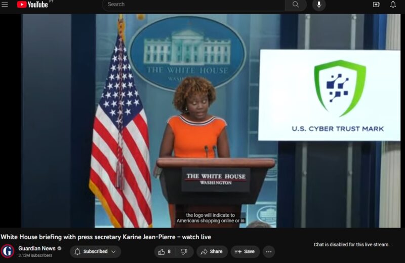 2023-07-18 19_05_12-White House briefing with press secretary Karine Jean-Pierre – watch live - YouT