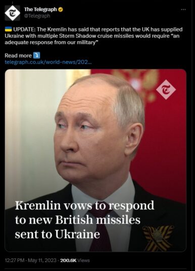 2023-05-11 14_16_59-(1) The Telegraph on Twitter_ _🇺🇦 UPDATE_ The Kremlin has said that reports th
